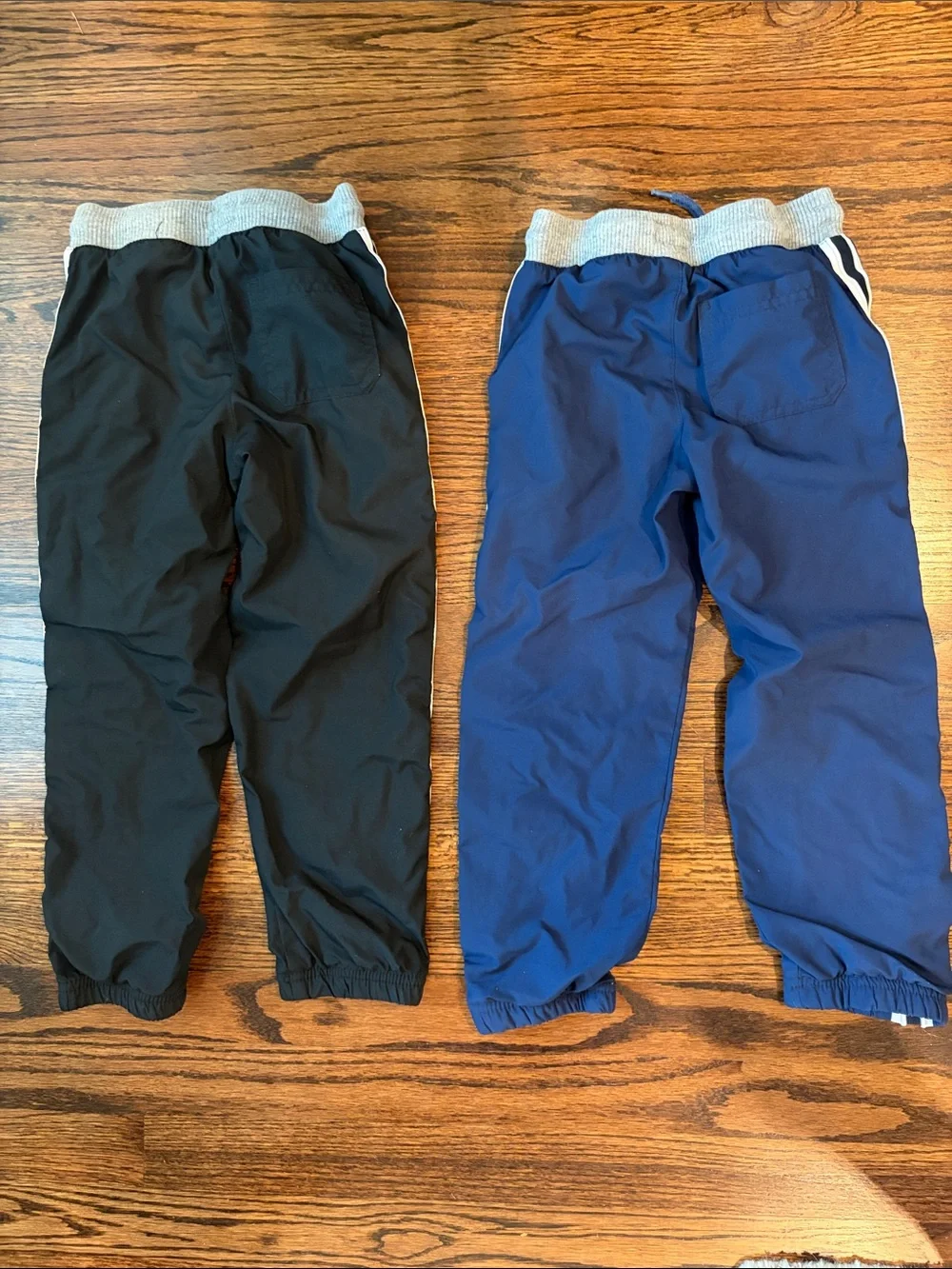 Bundle - OshKosh B'gosh Black & Blue Jogger Pants, White Stripes, Winter Lining